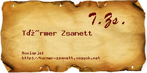 Türmer Zsanett névjegykártya